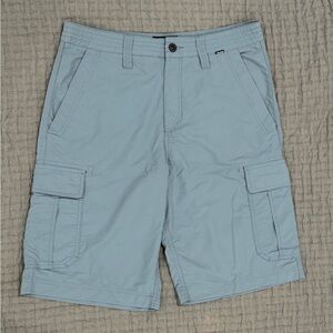 Hurley Men’s Blue Hybrid Cargo Shorts waist size 33”